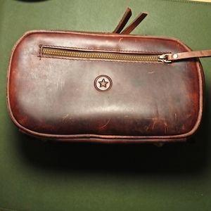 Handsome Real Leather Toiletry Bag NWT